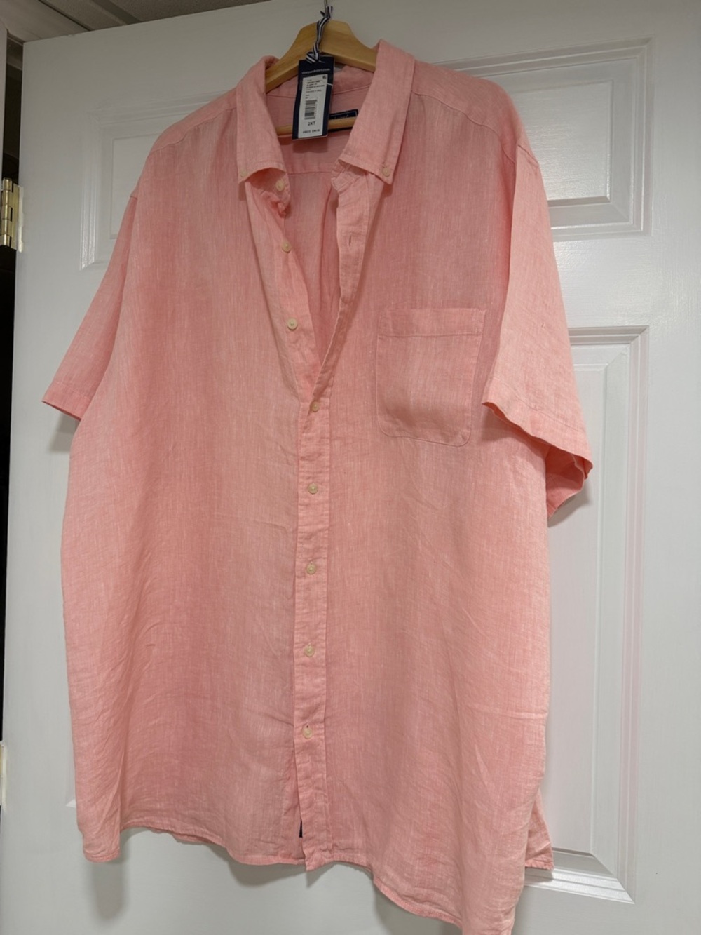 Vineyard Vines Men's Peaches and Cream Short-Sleeve Linen Button-Down